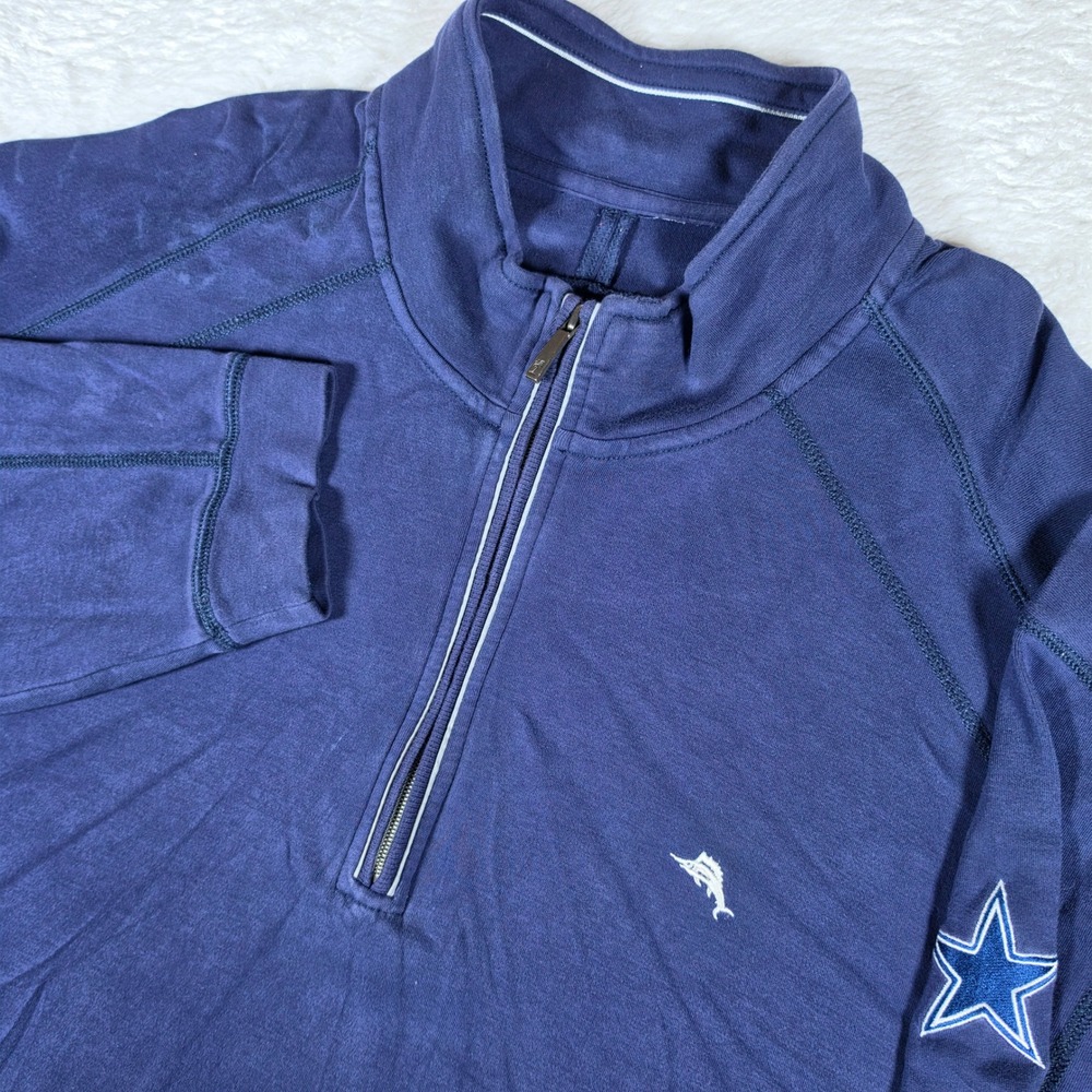 Tommy Bahama Dallas Cowboys Mens XXXL Blue 1/4 Zip L/S Pullover